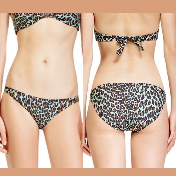 NWT Tory Burch‎ Leopard Reva Logo Bikini Bottom - Picture 1 of 9
